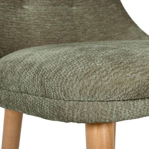 Sandra New Lux dining chair, oil color, fabric with legs in golden sand, 45X50X85CM