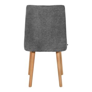 Sandra New Lux dining chair, gray fabric with golden sand legs, 45X50X85CM