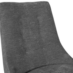 Sandra New Lux dining chair, gray fabric with golden sand legs, 45X50X85CM