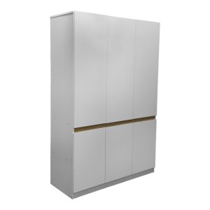 Трикрилен гардероб Merzia Sonoma-white 120X46.5X183CM