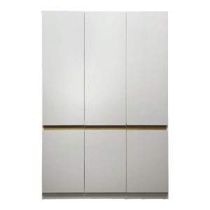 Трикрилен гардероб Merzia Sonoma-white 120X46.5X183CM