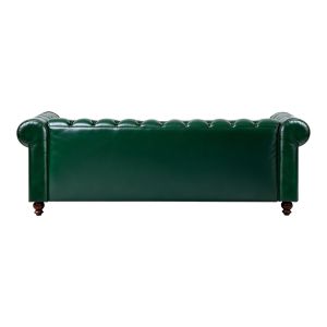Триместен диван Chesterfield Pu кипарис 203X84X67СМ