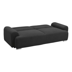 Триместен разтегателен диван Harmonious антрацит, плюшен плат, 223.5X92X81СМ