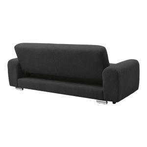 Триместен разтегателен диван Harmonious антрацит, плюшен плат, 223.5X92X81СМ
