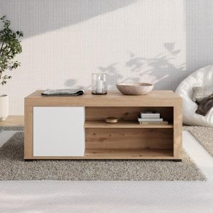 Холна маса Argyll бяла с цвят на занаятчийски дъб 121X55X49СМ