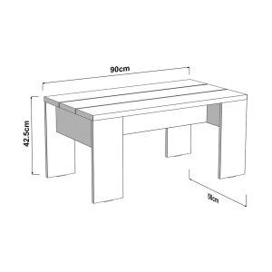 Холна маса Montese 90 Artisan Oak 90X50X43СМ