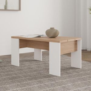 Холна маса Montese 90 бял-артисан дъб 90X50X43СМ