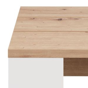 Холна маса Montese 90 бял-артисан дъб 90X50X43СМ