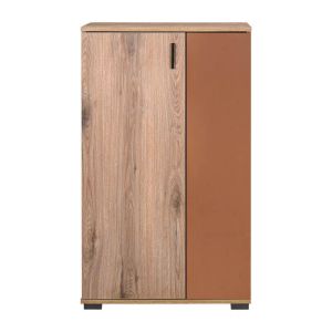 Шкаф за обувки Valenor натурален дъб канела - цвят на периколки 69X34X120СМ