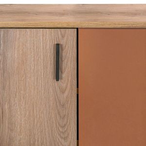Шкаф за обувки Valenor натурален дъб канела - цвят на периколки 69X34X120СМ