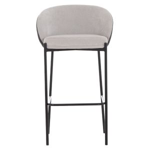 Бар стол Detton HM18430.01 сив текстил-черна метална рамка 44X51X98HСМ.