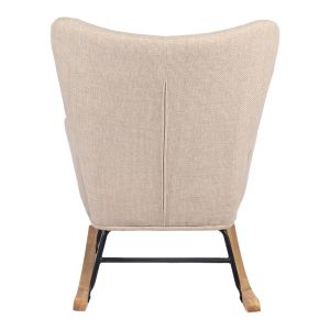 Jianna swivel armchair with cream fabric and natural legs 79x64x89cm