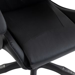Геймърски стол Stratus HM1231.01 черно Pvc-с възглавнички за лумбална опора и опора за главата 62X62X119HСМ.