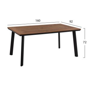 Garden table and chairs 5 pcs. Kerly HM10833.10 dark gray Aluminum-polywood-pe rattan beige