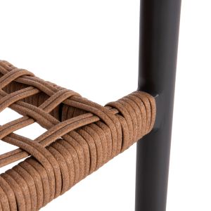 Garden table and chairs 5 pcs. Kerly HM10833.10 dark gray Aluminum-polywood-pe rattan beige