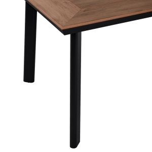 Garden table and chairs 5 pcs. Kerly HM10833.10 dark gray Aluminum-polywood-pe rattan beige
