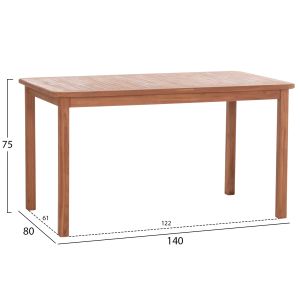 Градинска маса и столове 5ч. Robbie HM10926 тиково дърво в натурален цвят