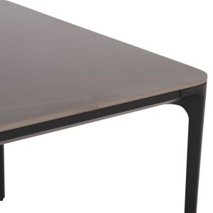Garden table and chairs 7 pcs. Stad HM10863.01 gray aluminum-sintered stone top-olefin fabric