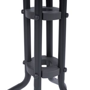 Garden table and chairs set of 3 Lima HM10879.02 metal in gray &amp; Pe rattan in natural color