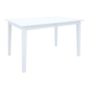 Комплект маса и столове Dallan Mabor 5 части бяло каучуково дърво 120-150x80x73.8 см