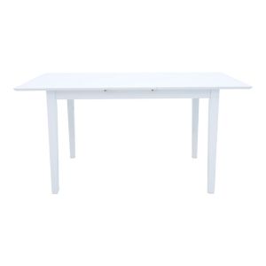Комплект маса и столове Dallan Mabor 7 части бяло каучуково дърво 120-150x80x73.8 см