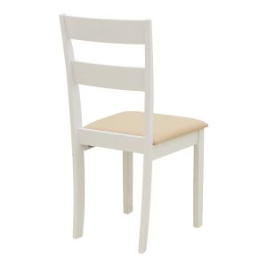 Комплект маса и столове Dallan Mabor 7 части бяло каучуково дърво 120-150x80x73.8 см