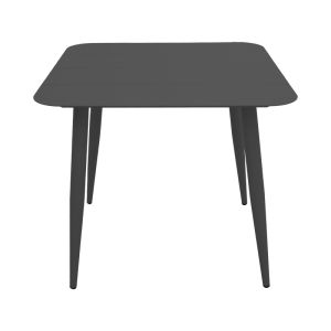 Комплект маса и столове Heven Vista от 3 части черен алуминий 80x80x72см