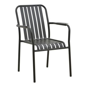 Комплект маса и столове Heven Vista от 5 части черен алуминий 80x80x72см
