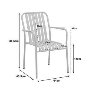 Комплект маса и столове Heven Vista от 5 части черен алуминий 80x80x72см