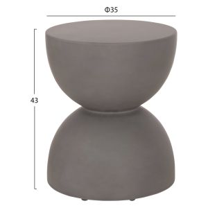 Round stool Zini HM6580.01 fiber cement in gray Φ35X43HСМ.
