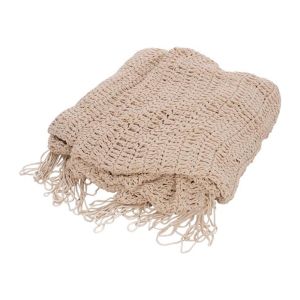 Macrame Shelto made of polycotton in beige color 300x400x27cm