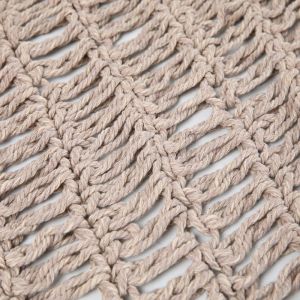 Macrame Shelto made of polycotton in beige color 300x400x27cm