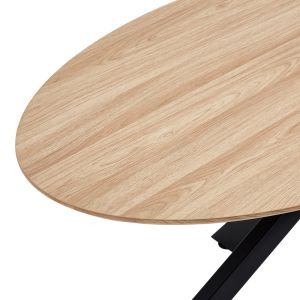 Маса Makrey Sonoma MDF-черни метални крака 180x90x75см