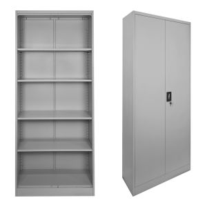 Метален гардероб Ugren в светло сиво 70x40x180см