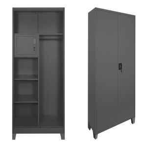 Метален гардероб Zogi с преграда в антрацит 70x40x190см