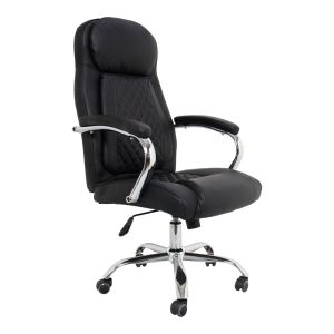 Офис стол Stoldi pu черен 62.5x70x113-121см