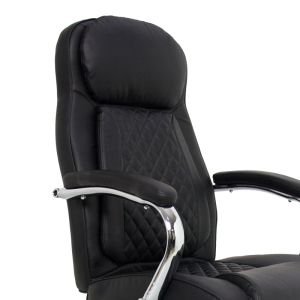 Офис стол Stoldi pu черен 62.5x70x113-121см