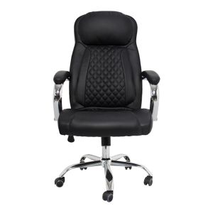 Офис стол Stoldi pu черен 62.5x70x113-121см