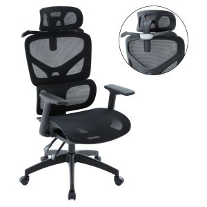 Офис стол Apex HM1227.01 черен мрежест текстил &amp; Pp 68X68X120-130HСМ.