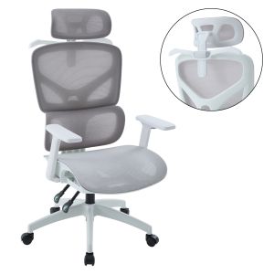 Офис стол Apex HM1227.02 бял Pp-светлосив мрежест текстил 68X68X120-130HСМ.
