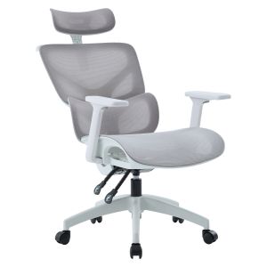 Офис стол Apex HM1227.02 бял Pp-светлосив мрежест текстил 68X68X120-130HСМ.