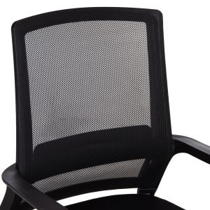 Офис стол Caster HM1228.01 Метал-pp-мрежест текстил- черен 46X52X94HСМ.