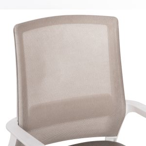 Офис стол Caster HM1228.02 бял Метал/pp-светлосива мрежа 58X56X93HСМ.
