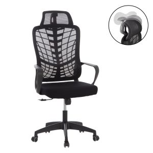 Офис стол Elvar HM1219.01 черна мрежа-полипропиленова база 63X56X125HСМ.