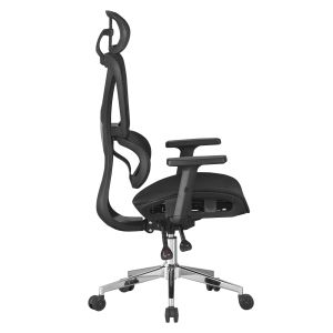 Офис стол Novar HM1217.01 черен мрежест текстил-хромирана база 51X49X129HСМ.