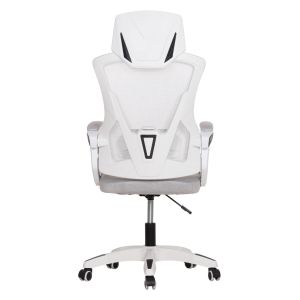Офис стол Salas HM1223.02 P.p. в бяло-мрежест текстил в светлосиво 57X71X110-120HСМ.