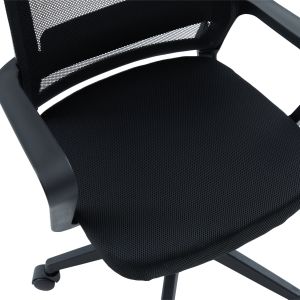 Офис стол Velocity HM1229.01 черен Pp &amp; мрежест текстил 61X62X123HСМ.