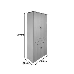 Офис шкаф Armadi Sonoma - бял 80x40x200 см