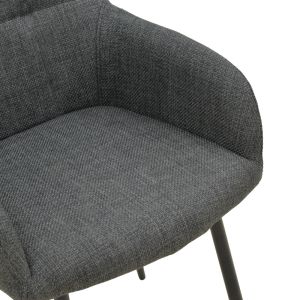 Chair Zerfia anthracite, fabric - black metal leg 43x59.5x85cm