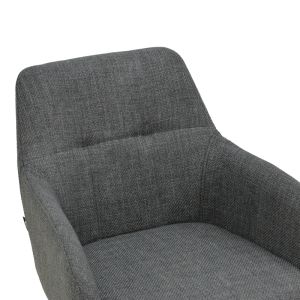 Chair Zerfia anthracite, fabric - black metal leg 43x59.5x85cm